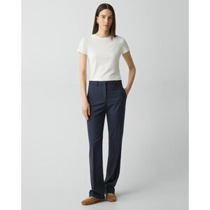 NWT THEORY Max Good Wool Flare Pant in Nocturne Navy